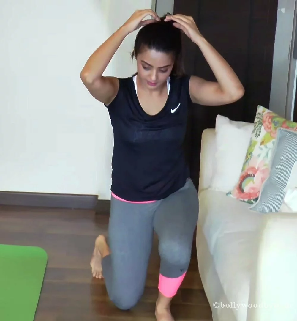 Surveen Chawla Doing Yoga